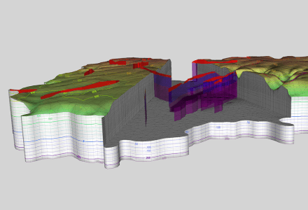 HydroTherm Referenz: Numerisches Grundwassermodell eines geklüfteten Mineralwassersystems